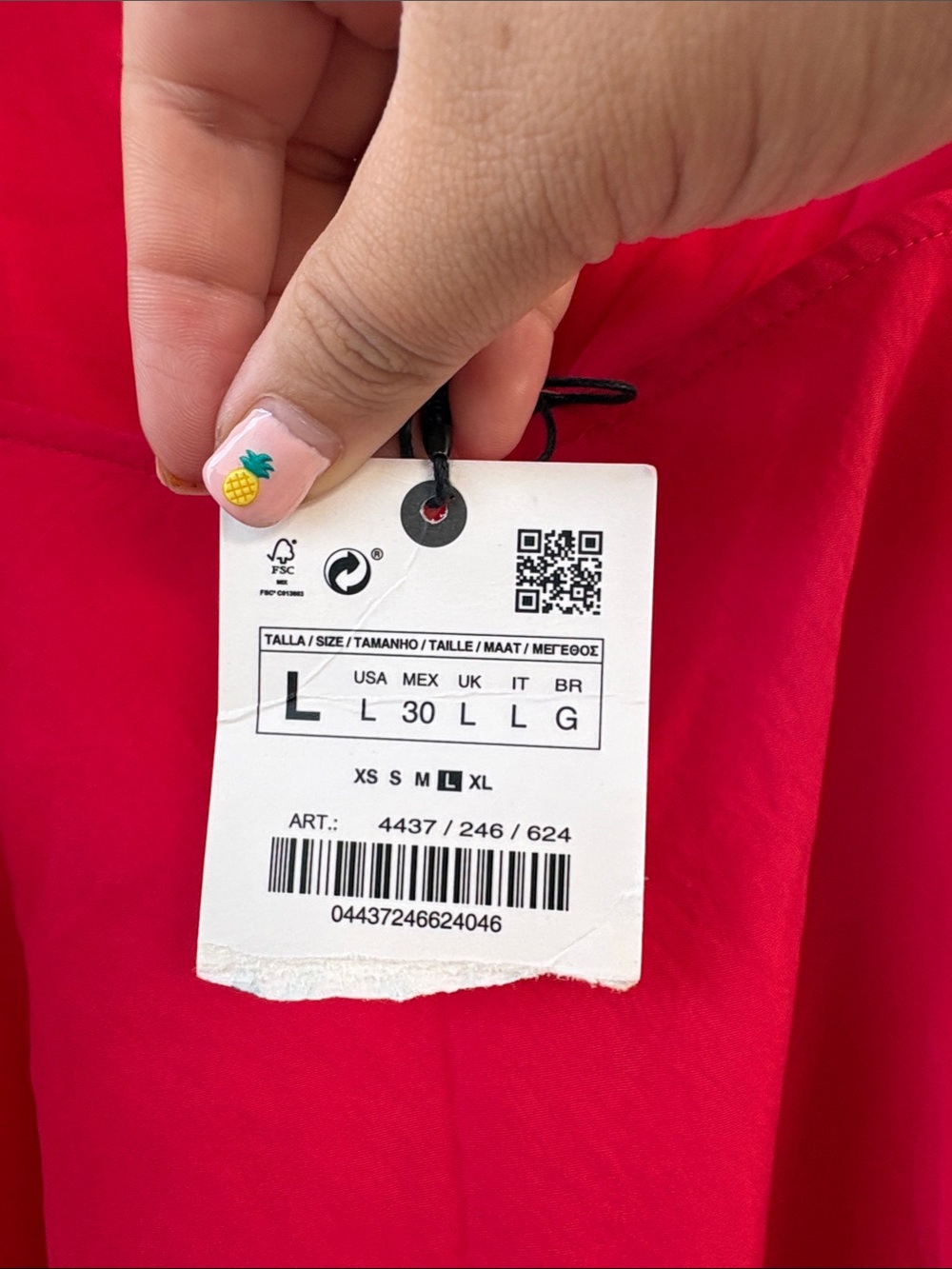 Zara Hot Pink Ruched V-Neck Cami Dress - Picture 4 of 9